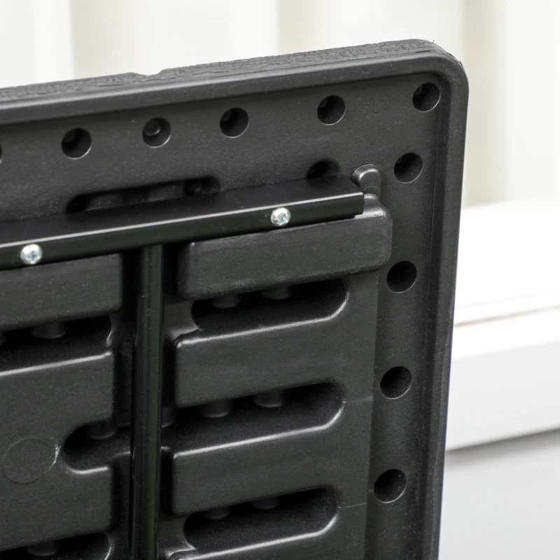 Outsunny 81 Gallon Garden Storage Box, Waterproof  Double Wall Storage Container with Wheels and Handles, Black