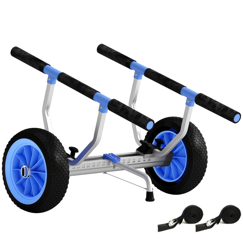 Soozier Kayak Cart Dolly Kayak Cart with Adjustable Width, Sky Blue
