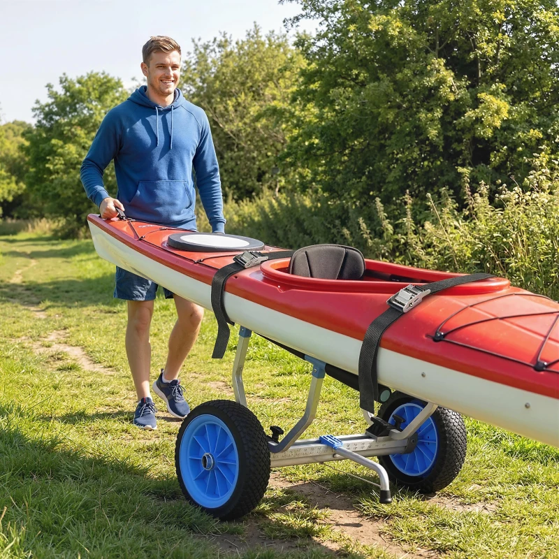 Soozier Kayak Cart Dolly Kayak Cart with Adjustable Width, Sky Blue
