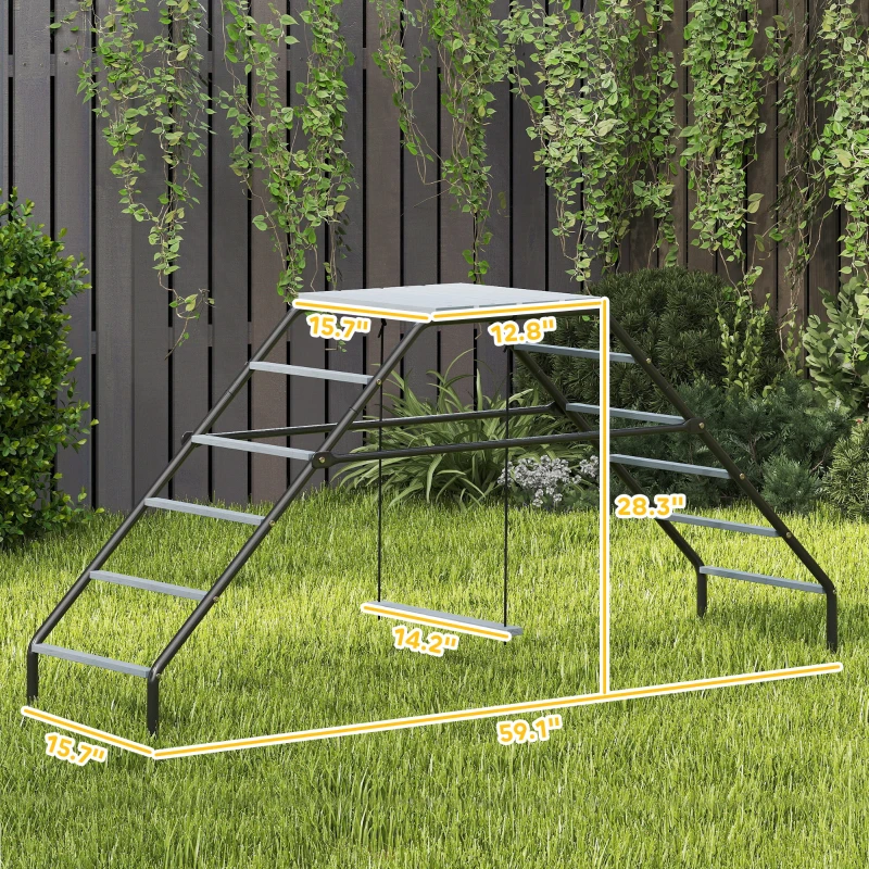 PawHut Chicken Coop Perches with Adjustable Swing, 10 Roosting Bars, for Backyard, Farm