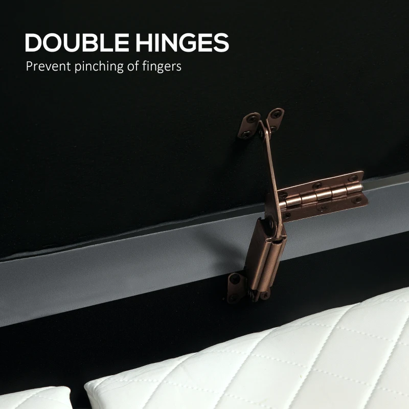 HOMCOM Upholstered Bedroom Bench, Channel Tufted Ottoman Bench with Thick Padding and Metal Legs, Grey