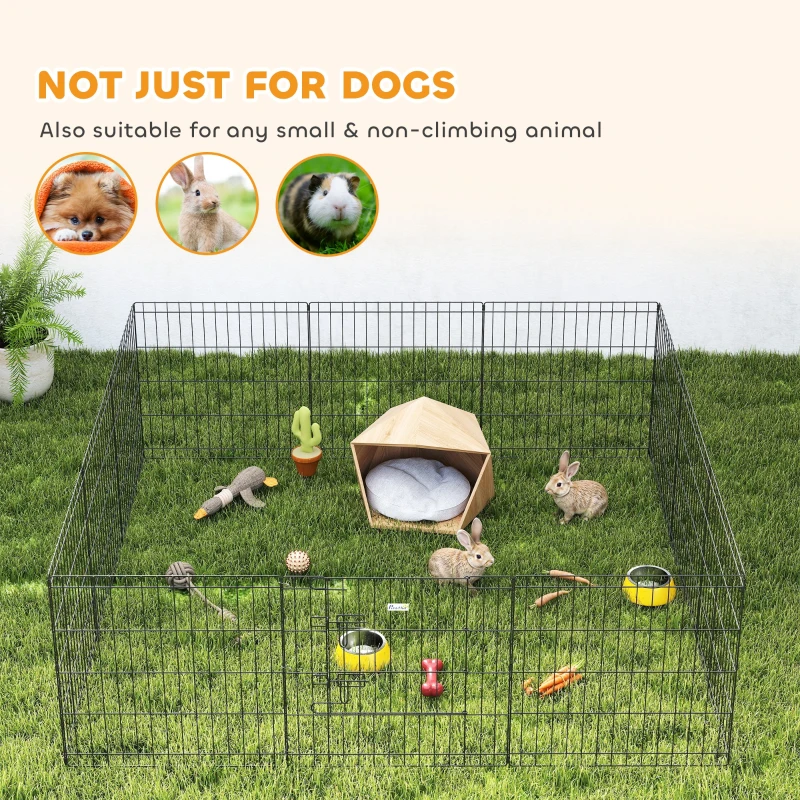 PawHut 24inch Foldable Metal Exercise Pet Playpen Yard Dog Puppy Kennel Cage 12 Panels