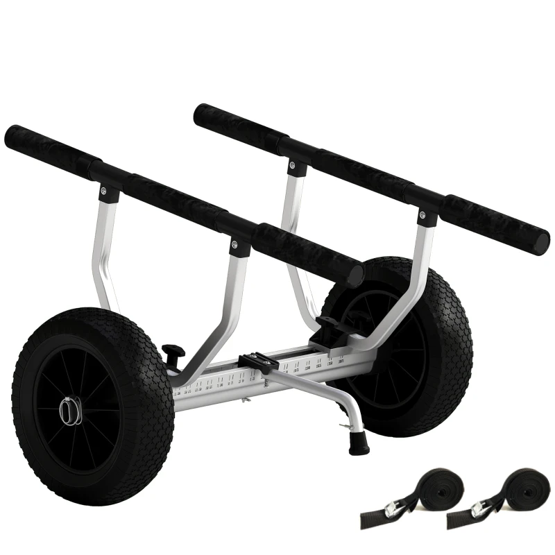 Soozier Kayak Cart Dolly Kayak Cart with Adjustable Width, Black