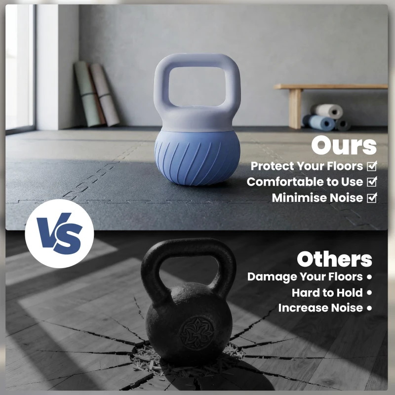 Soozier Soft Kettlebell, 22 lbs Kettle Bell with Anti-Slip Grip for Home Gym Weight Lifting and Strength Training