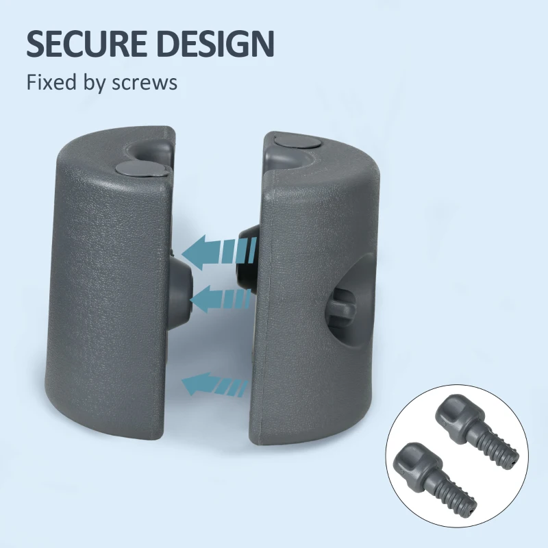 Outsunny HDPE Tent Weights Set of 4, Canopy Weights, Filled with Water or Sand, 106 LBS, Light Grey