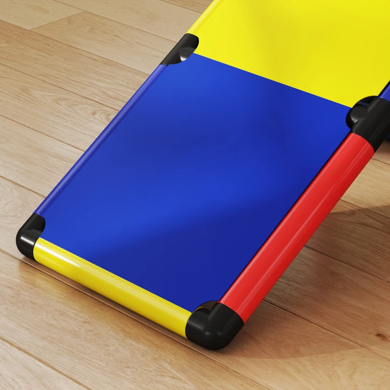 Qaba Kids Climbing Structure, Toddler Climbing Toys with Slide and Platform, Play Gym for Ages 1-6 Years, Mixed Colour