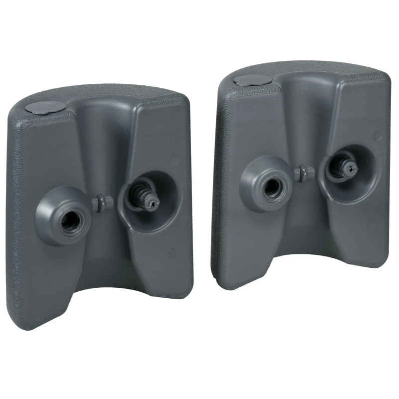 Outsunny HDPE Tent Weights Set of 4, Canopy Weights, Filled with Water or Sand, 106 LBS, Light Grey