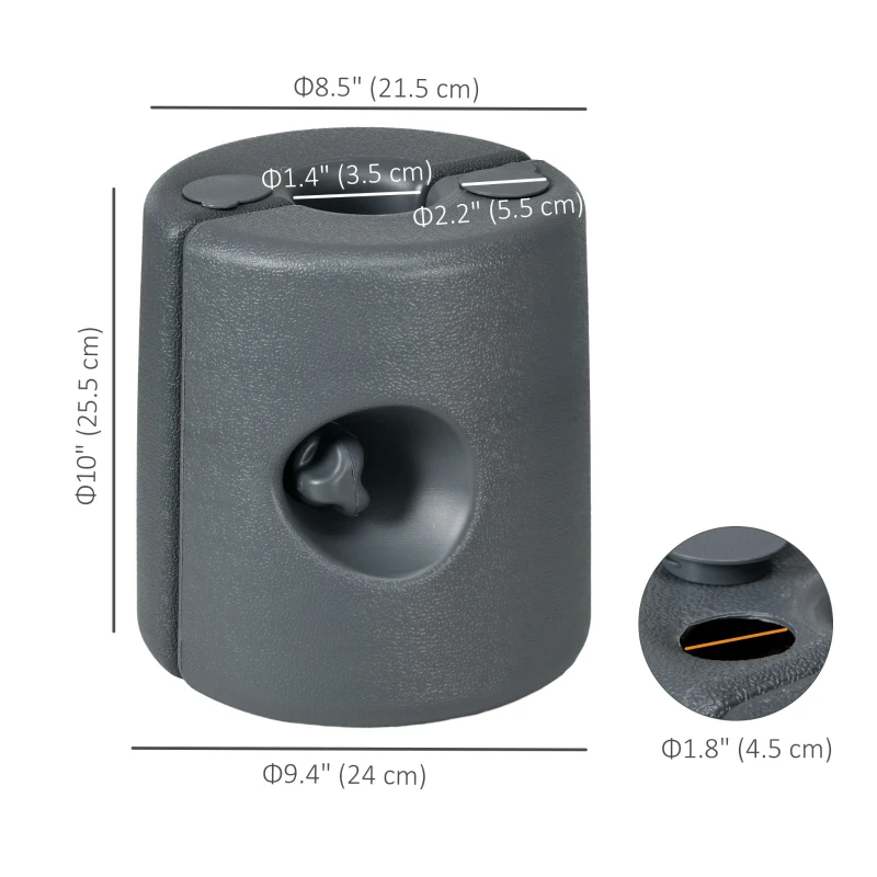 Outsunny HDPE Tent Weights Set of 4, Canopy Weights, Filled with Water or Sand, 106 LBS, Light Grey