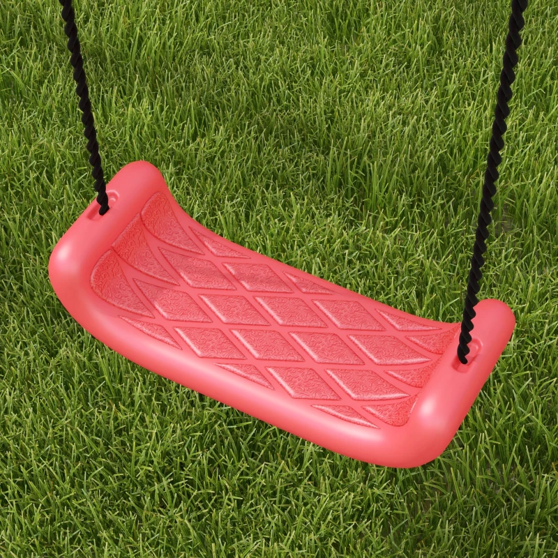 Outsunny Metal Swing Set for Backyard, 4 in 1 Design with 1 Nest Swing, 2 Seats, 1 Slide, Holds Up to 352 lbs. for Ages 3-8