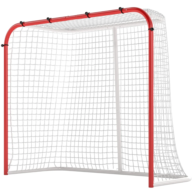 Soozier Hockey Net, Easy Set Up Hockey Goal with Steel Frame, PE Mesh, Outdoor Hockey Training Equipment for Garden, Backyard