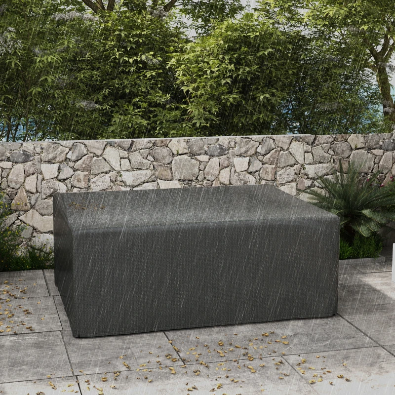 Outsunny Large Patio Furniture Covers, Outdoor Furniture Covers, Garden Set Protector Waterproof Anti-UV Protection, Grey