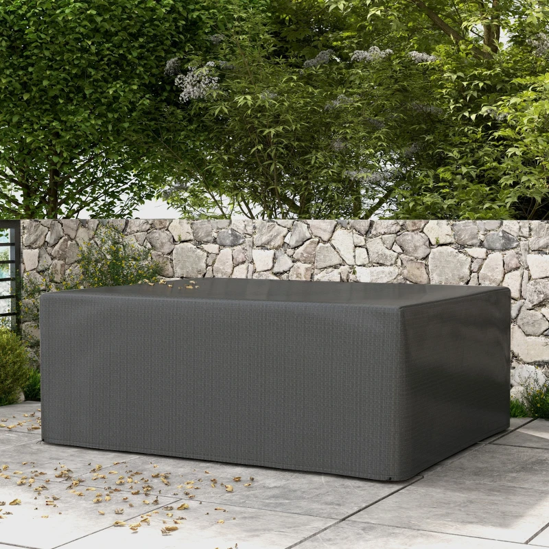 Outsunny Large Patio Furniture Covers, Outdoor Furniture Covers, Garden Set Protector Waterproof Anti-UV Protection, Grey
