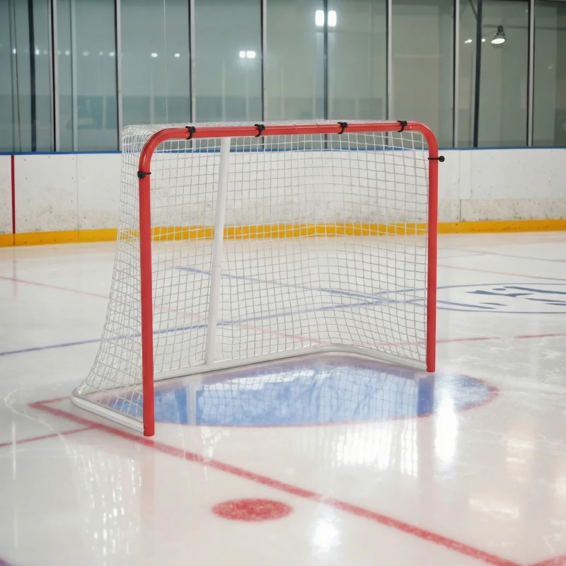 Soozier Hockey Net, Easy Set Up Hockey Goal with Steel Frame, PE Mesh, Outdoor Hockey Training Equipment for Garden, Backyard