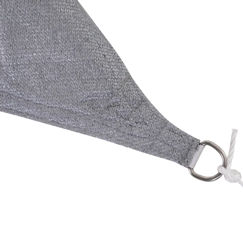 Outsunny 10ft x10ft Square Canopy Sun Sail Shade Garden Cover UV Protector Outdoor Patio Lawn Shelter with Carrying Bag Grey