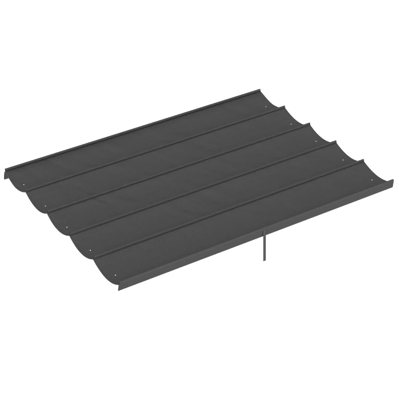 Outsunny 8.5' x 11.5' Retractable Pergola Canopy Replacement, Fit 10' x 13' Frame, Pergola Cover Replacement Top Only, Dark Grey