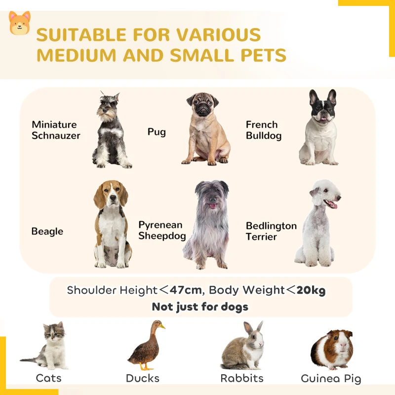 PawHut 8 Panels Foldable Dog Playpen with Bottom Pad & Top Cover, 36" High