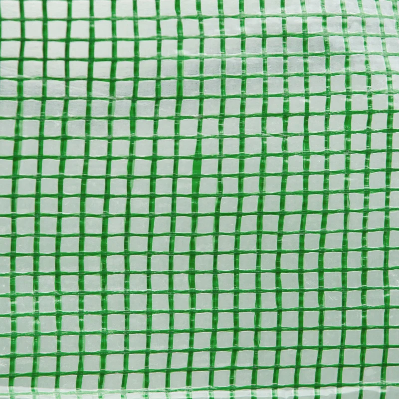 Outsunny Walk-In Tunnel Greenhouse, Plant Hot House with 4 Windows and Zipper Door, 10' x 10' x 7' , Green