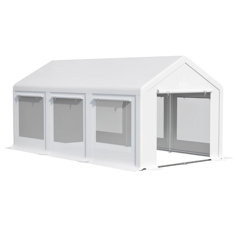 Outsunny 20' x 10' Party Tent Canopy, Gazebo Tent with 6 Removable Side Walls and Windows for Outdoor Event, White
