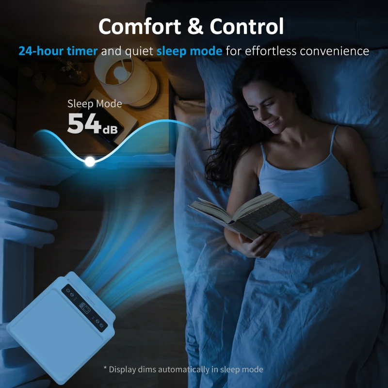 HOMCOM 10000 BTU Portable Air Conditioner for Rooms Up to 441 Sq. Ft., 3-in-1 AC Unit with Cooling Fan, Dehumidifier, Sleep Mode, Remote Control, 24H Timer, Window Installation Kit, White(m-8)