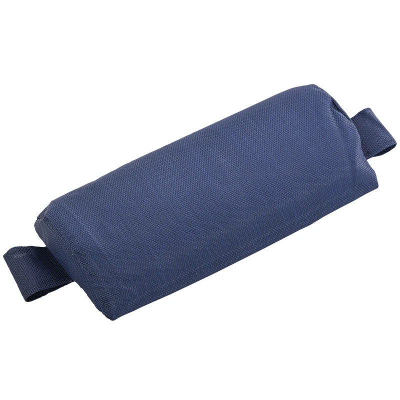 Outsunny Zero Gravity Chair Set of 2 Patio Chair with Side Table Cupholders and Pillows for Pool, Backyard, Lawn, Blue