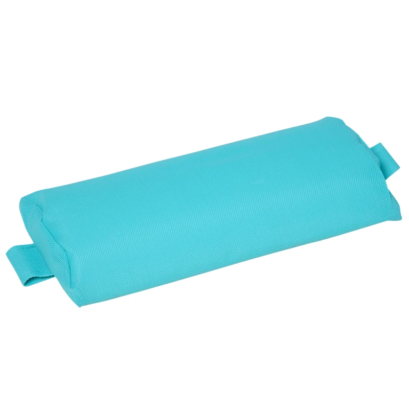 Outsunny Outdoor Folding Chaise Lounge Chair Recliner with Portable Design, Adjustable Backrest, Cushion and Headrest, Blue