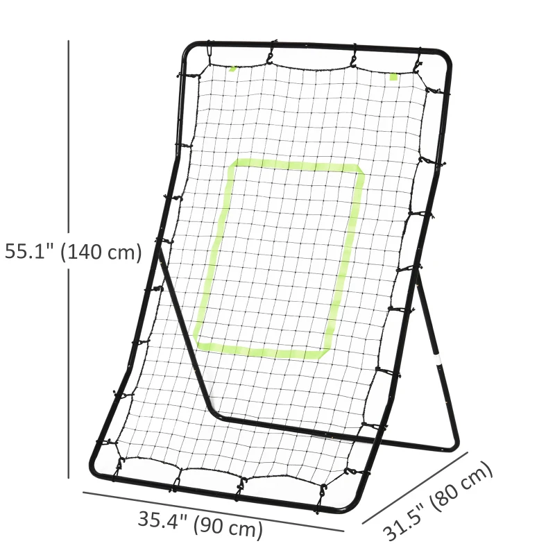 Soozier 4 x 5.7ft Volleyball Rebounder Net with Strike Zone, Baseball Lacrosse Training Net for Pitching and Fielding