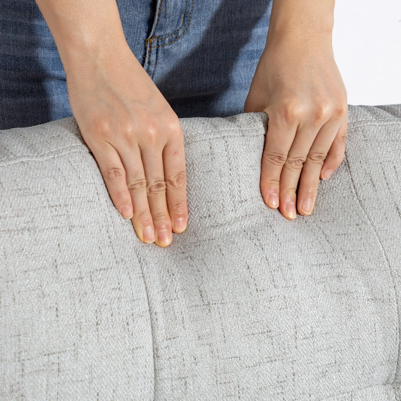 HOMCOM Accent Chairs Set of 2, Upholstered Armchairs with Tufted Back Cushion and Steel Legs for Living Room, Bedroom