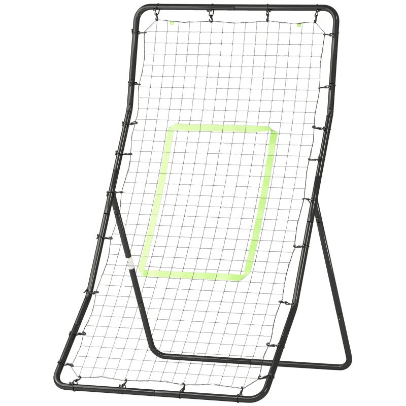Soozier 4 x 5.7ft Volleyball Rebounder Net with Strike Zone, Baseball Lacrosse Training Net for Pitching and Fielding