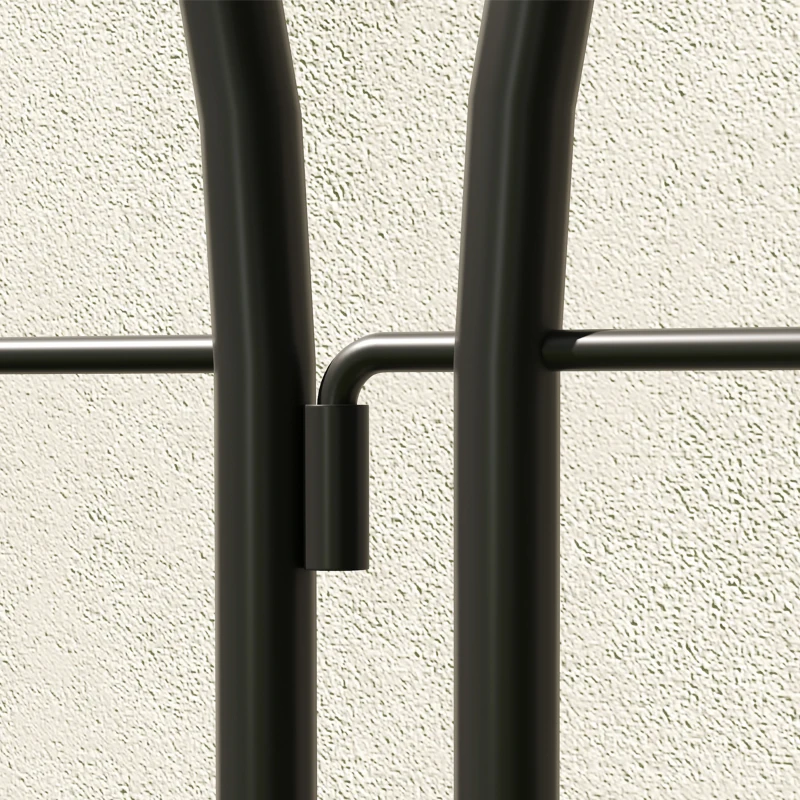 Outsunny Set of 2 Metal Garden Trellis, Decorative Trellis Panels, Scrollwork Design, 150 x 50 cm, Black