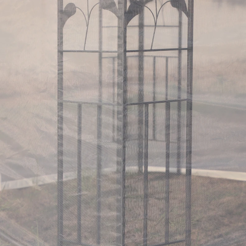 Outsunny 10'x10' Soft-top Steel Patio Gazebo Outdoor Sun Shelter with 2-Tier Polyester Roof, Curtain Sidewalls, White