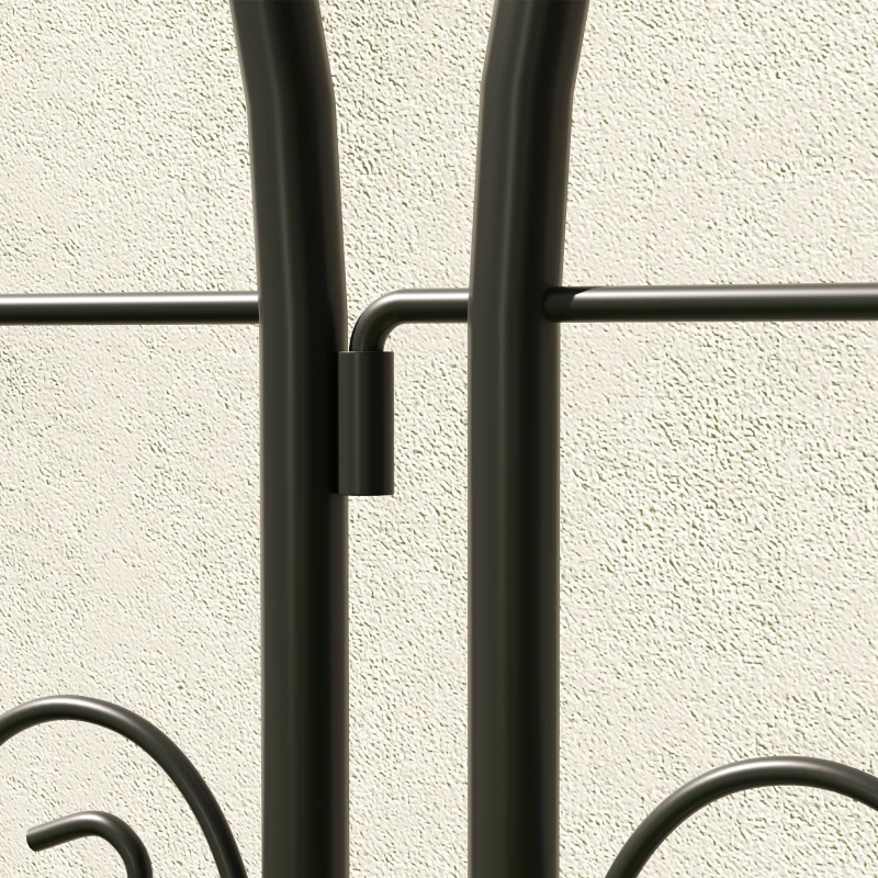 Outsunny Set of 2 Metal Garden Trellis, Decorative Trellis Panels, Bird Design, 150 x 50 cm, Black