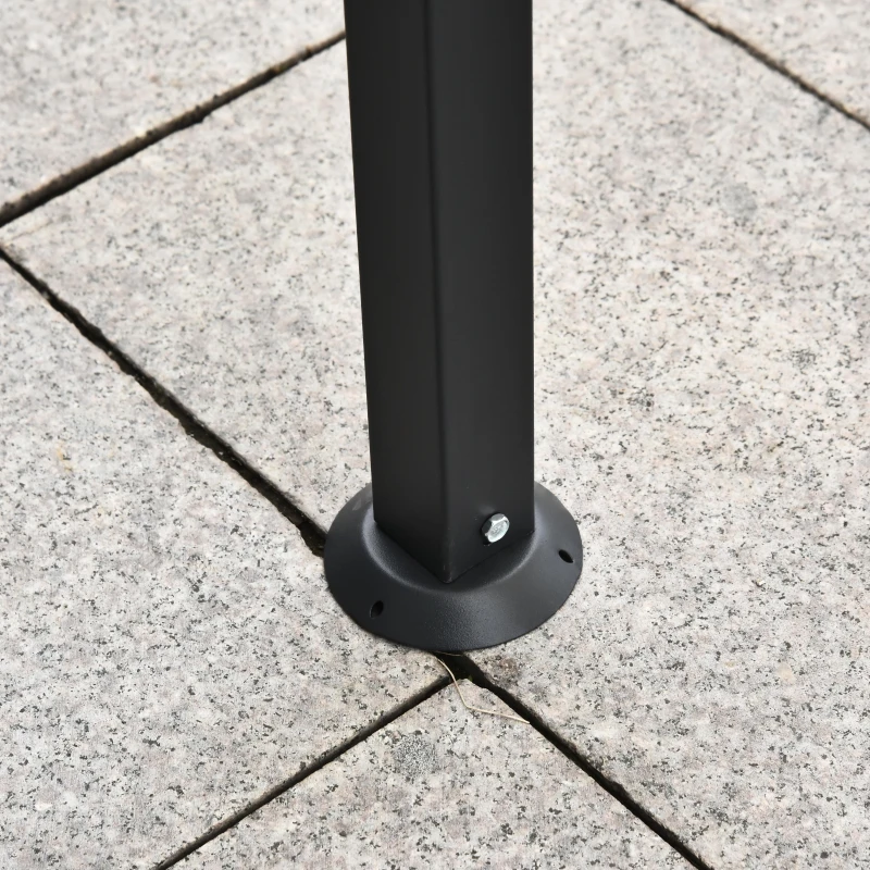 Outsunny Portable Gazebo 10x10 Steel Patio Outdoor Sun Shelter for Porch, Patio & Yard, Weather-resistan, Cream White