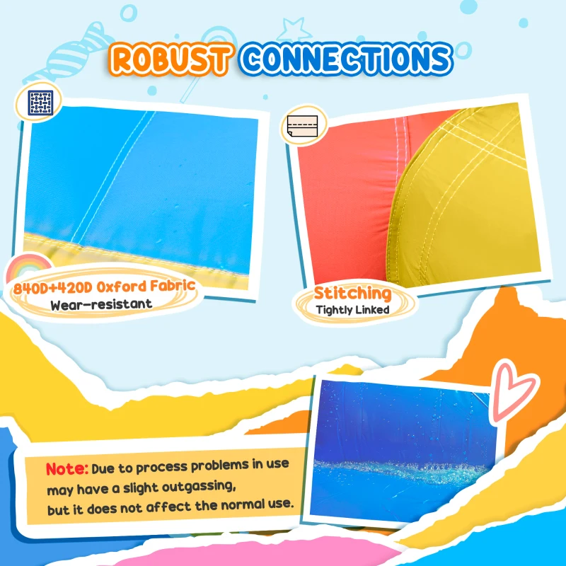 Outsunny Bounce Castle Inflatable Trampoline Slide Pool Rocket Design 11.14' x 9.18' x 6.06'