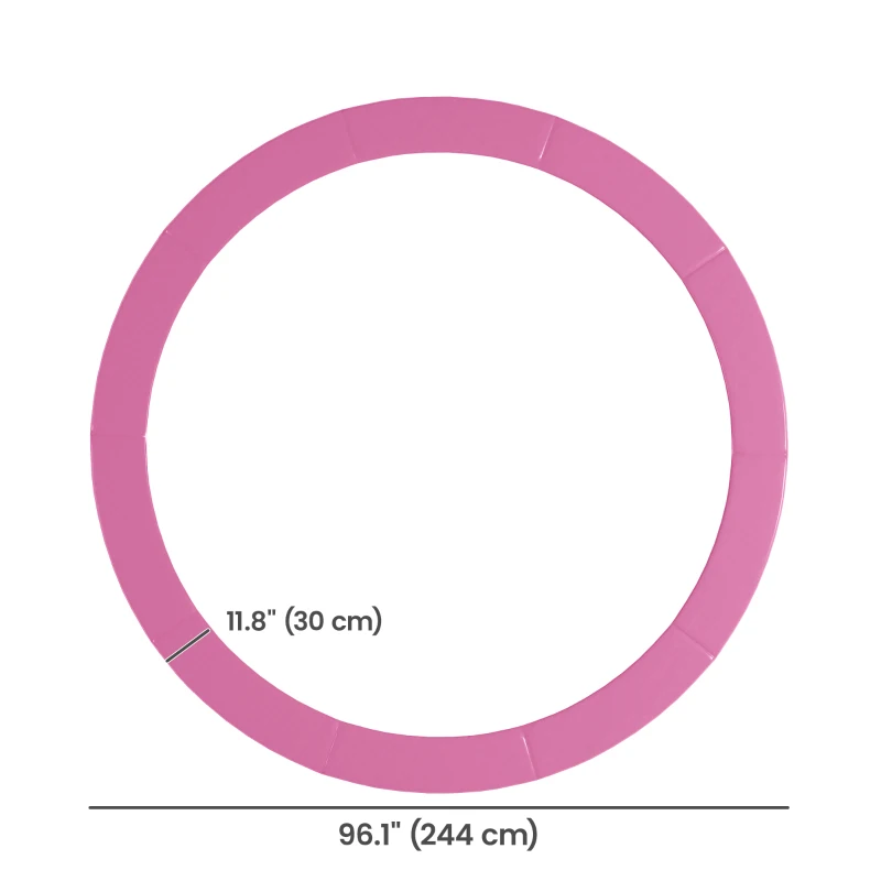 Soozier 8FT Trampoline Spring Cover, Trampoline Pad Replacement, Waterproof and Tear-Resistant, All-Weather Trampoline Accessories, Pink