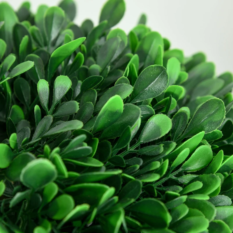 HOMCOM 3.6ft Artificial Tree, Triple Ball Boxwood Topiary with Pot and Sandalwood Leaves, for Indoor Outdoor Home