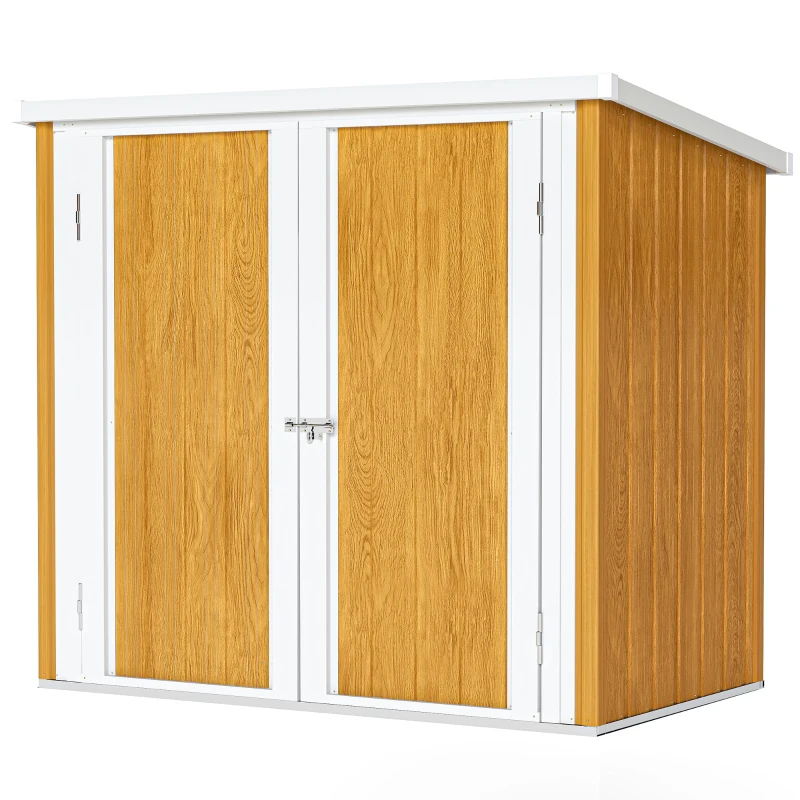 Outsunny 5' x 3' Metal Garden Storage Shed, Tool House with Double Doors for Backyard, Patio, Lawn