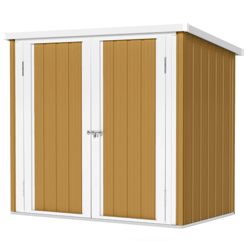 Outsunny 5' x 3' Metal Garden Storage Shed, Tool House with Double Doors for Backyard, Patio, Lawn