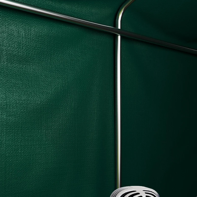 Outsunny Outdoor Storage Shed, UV Resistant Bike Tent with Roll-up Zipper Door, Portable Shed for Bike, Motorcycle, Dark Green