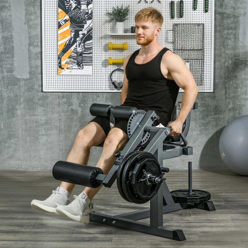 Soozier Seated Calf Raise Machine, Adjustable Leg Extension, and Curl Machine for Hip, Thigh and Lower Body Workout