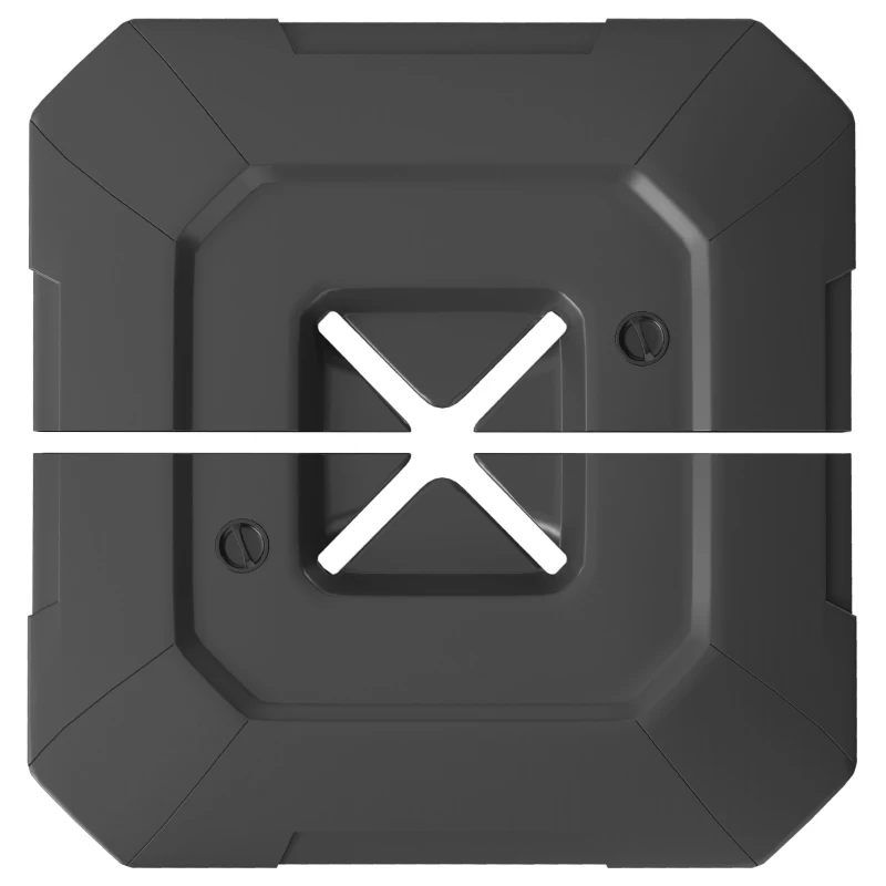 Outsunny 2-Piece Cantilever Umbrella Base Weight Set, 231 lb Water or Sand Fillable Outdoor Offset Umbrella Weights, Black