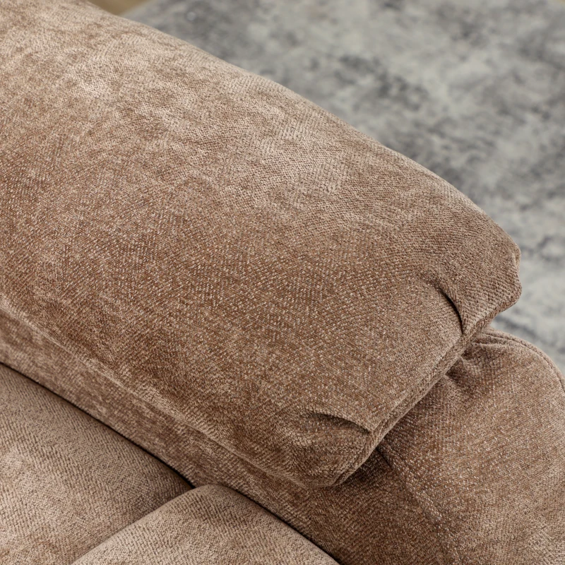 HOMCOM Massage Recliner Chair, Power Recliner with Quiet Brushless Motor, Remote, Pockets, 2 Memory Positions, Brown