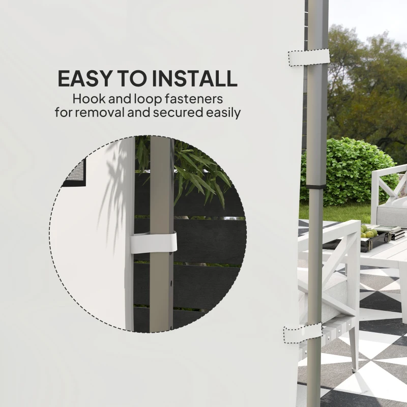 Outsunny Instant Canopy Sidewall with 4 Storage Bag for 10 x 10 ft Straight Leg Pop Up Canopies, 1 Pack Sidewall Only, White