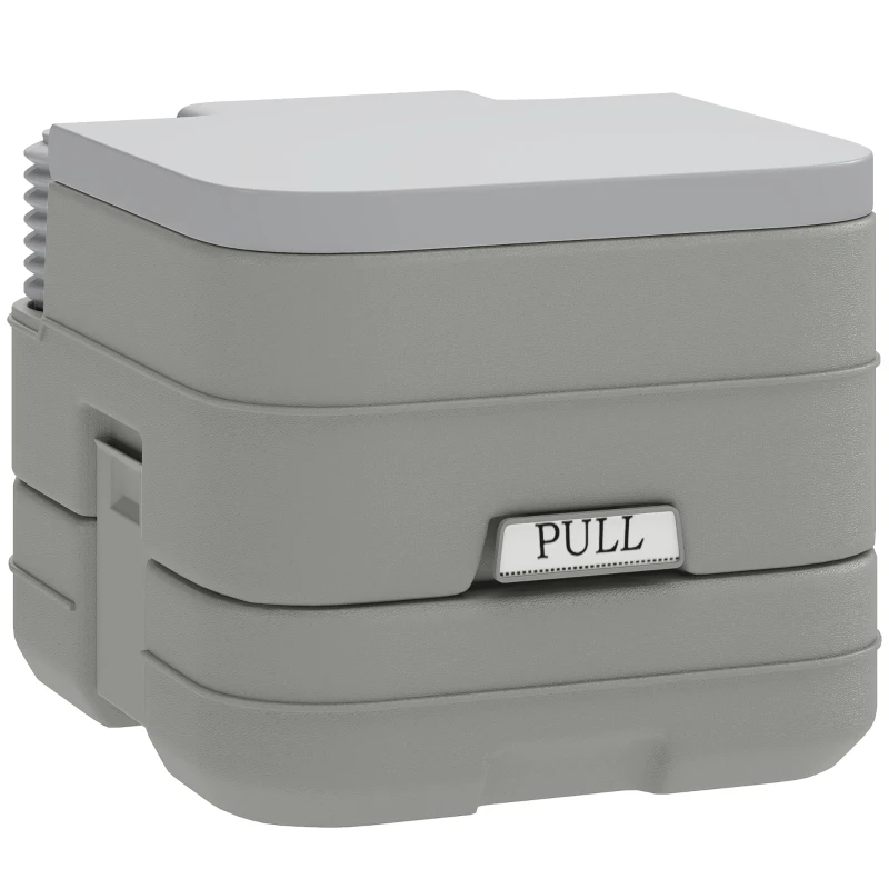 Outsunny Portable Camping Toilet, Porta Potty with 2.6 Gal Waste Tank & 2.6 Gal Flush Tank, Leak-Proof and Odourless