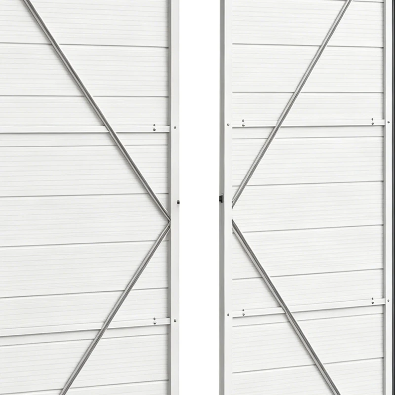 Outsunny 8' x 6' Plastic Garden Storage Shed with Latch Door, Vents, Sloped Roof, Light Grey