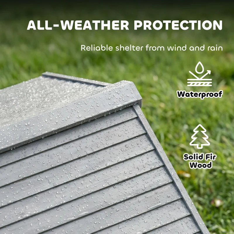 PawHut Chicken Coop, Wooden Hen House Outdoor Playhouse for 2-4 Chickens, Poultry Cage with Planter Pots and Boxes