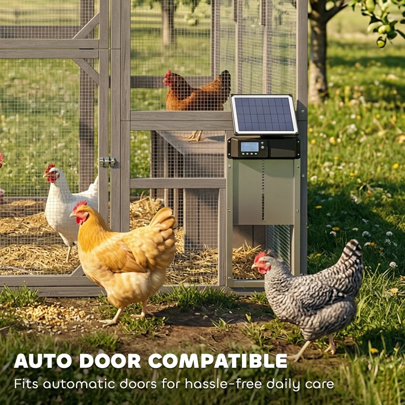 PawHut Large Wooden Chicken Coop for 8-10 Hens, Walk-in Chicken Run with Waterproof Cover, Nesting Boxes and Perches