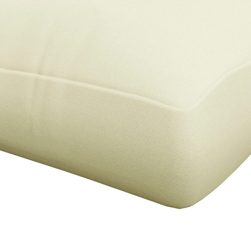 Outsunny 2 Seater 5" Thick Outdoor Seat Cushions with Back Cushion for Pallet, Loveseat Outdoor Furniture Cushions, Cream White