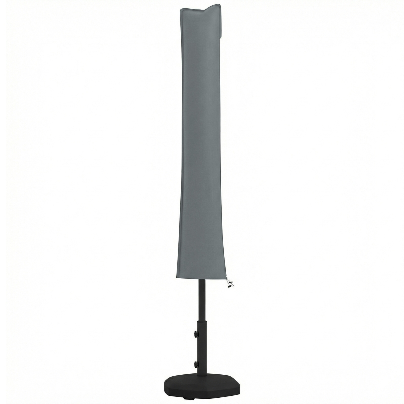 Outsunny Parasol Cover, Patio Cantilever Cover, Banana Umbrella Cover with Zipper, Grey