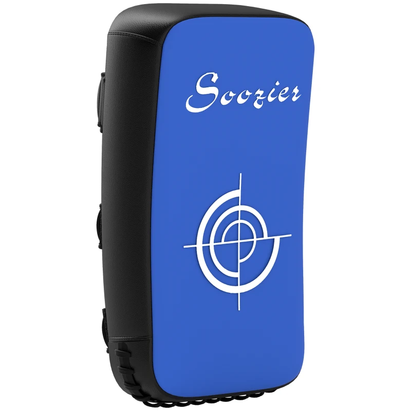 Soozier 16.5 in Muay Thai Kick Shield Punching Pad, Kick Shield for Martial Arts, Karate, Kickboxing, MMA x 1 Unit, Blue