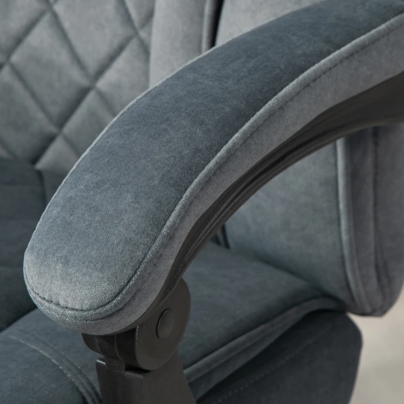 Vinsetto Massage Office Chair, Reclining Computer Chair with Adjustable Height and Footrest, Dark Grey